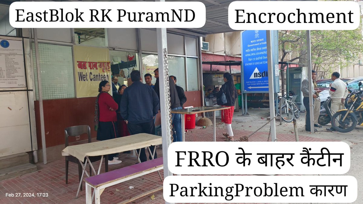 SUNSAN76's tweet photo. @PIBHomeAffairs @SSB_INDIA @narendramodi @nidmmhaindia @HMOIndia @PIB_India @NDRFHQ For Disaster Risk Reduction in #EastBlkRKPuramND please intervene &
A. STOP Change of use
1. of designated parking space
2. of #CPWDPark into parking and open dumping of garbage point
B. Stop canteen/kitchen/shop in parking
#DGSSB
#DGCPWD
#NDRFHQ
#SSB_INDIA
#BSF_India
#crpfindia https://t.co/IAANJVEGWm