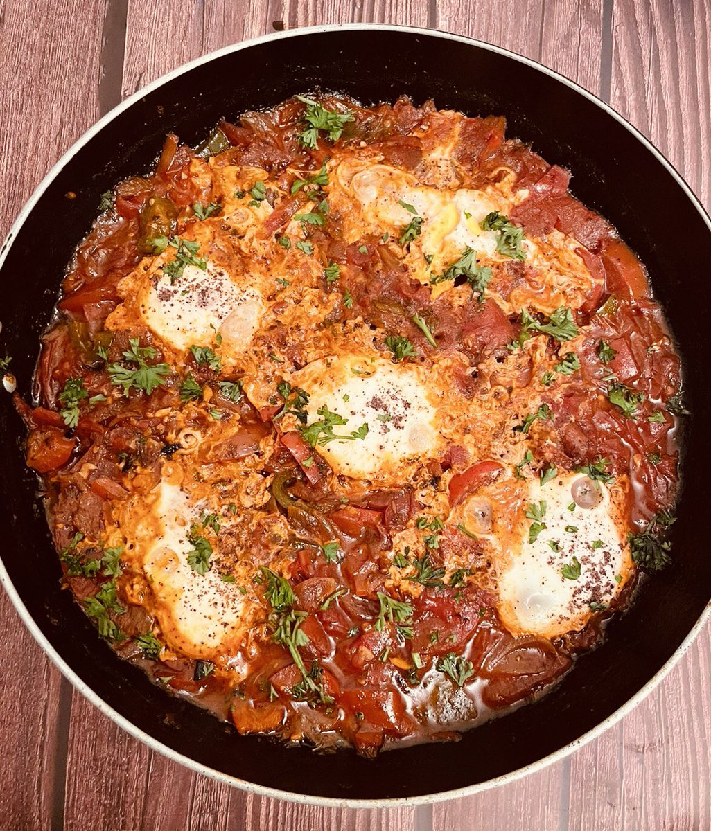 seriousullash's tweet photo. Hey @foodwishes Chef John , I made egg Shakshouka yesterday for my family , they thought my Shakshouka was off the hookah https://t.co/hnqExMtvpU
