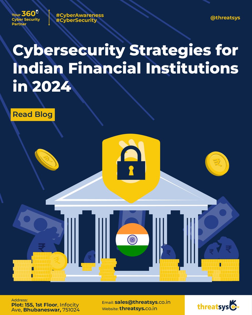 🇮🇳 Cyber Security Strategies for Indian Financial Institutions in 2024

📰 Read the blog from our CEO on our website 

Call/WhatsApp: +91 9668200222
Email: sales@threatsys.co.in

#threatsys #cybersecuritystrategy #financialinstitution #certinempanelled