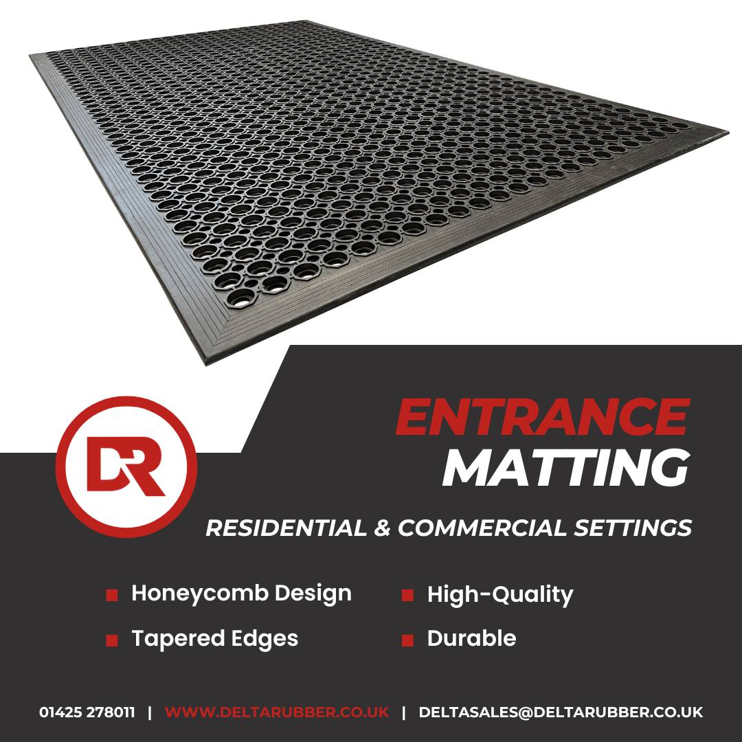 DeltaRubber's tweet photo. Our Honeycomb Entrance Matting offers the ultimate solution for light to medium usage entryways. Excelling in practicality, efficiency and functionality. 

Buy online with fast nationwide delivery by visiting https://t.co/RZ8yN5bopP. https://t.co/r2YYmSSXeX