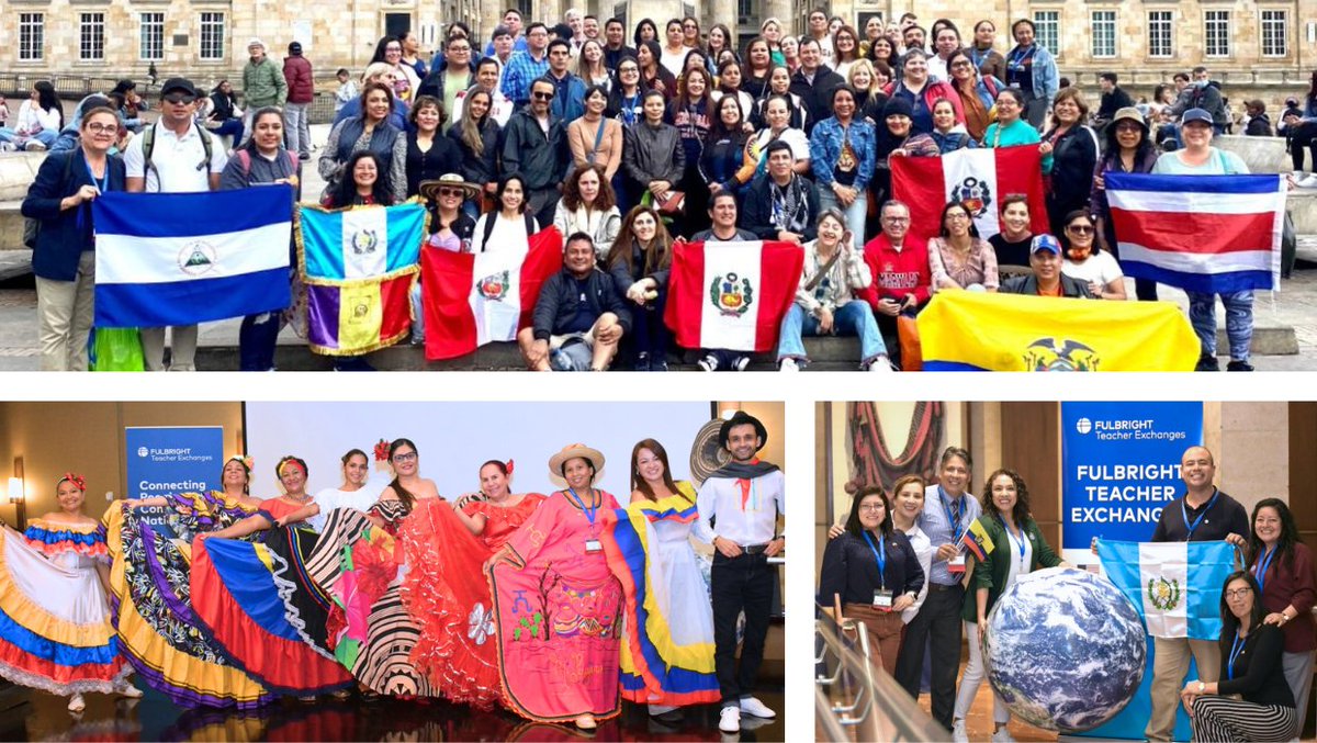 Nearly 100 Teacher #ExchangeAlumni from 16 countries in Latin America reunited in Colombia! Read how they connected on empowering students to take active roles in building a more peaceful, just, and sustainable world: bit.ly/491gpeg #ExchangesMatter @ECAatState