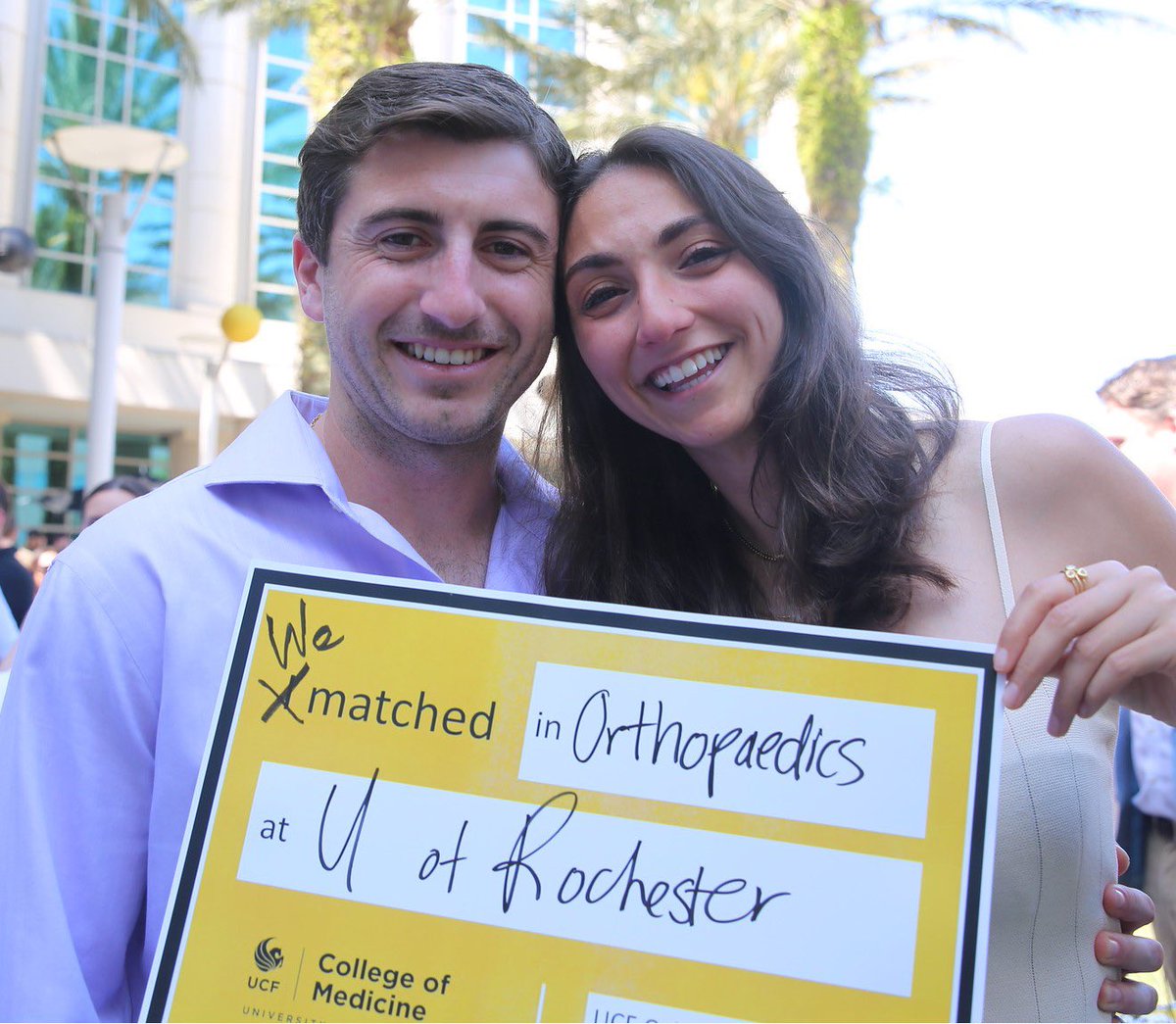 My fiance + I will both be orthopaedic surgery residents at the University of Rochester! Couldn’t have done this without endless support and community! Taking ANY advice on how to survive the cold!! 
#match2024 #orthomatch #couplesmatch #orthotwitter #medtwitter #ortho #residency