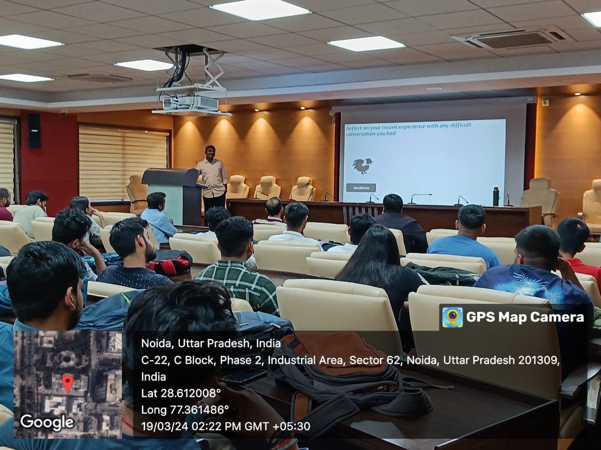 UNIIF_NOIDA's tweet photo. Gain insights from Mr. Siva's talk on Communication for Collaboration! Learn about OFNR for non-violent communication & the importance of active listening in building productive teams. Thanks to #UPID and #JSS Noida attendees for joining! #Communication #Collaboration #Startups https://t.co/mGEsUwvPGN