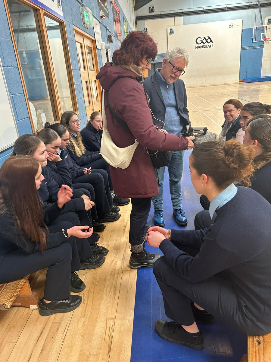 VirCollege's tweet photo. *RTE Interview*
Thanks Vincent Woods &amp; Colette Kinsella from @RTERadio1  'The County Measure' for interviewing @VirCollege U19 All Ireland Winning basketball team!! 🏆
The interview is part of the Cavan feature for the County Measure which will air at 11am on April 1st on RTÉ 1 https://t.co/QN7jIgBf2B