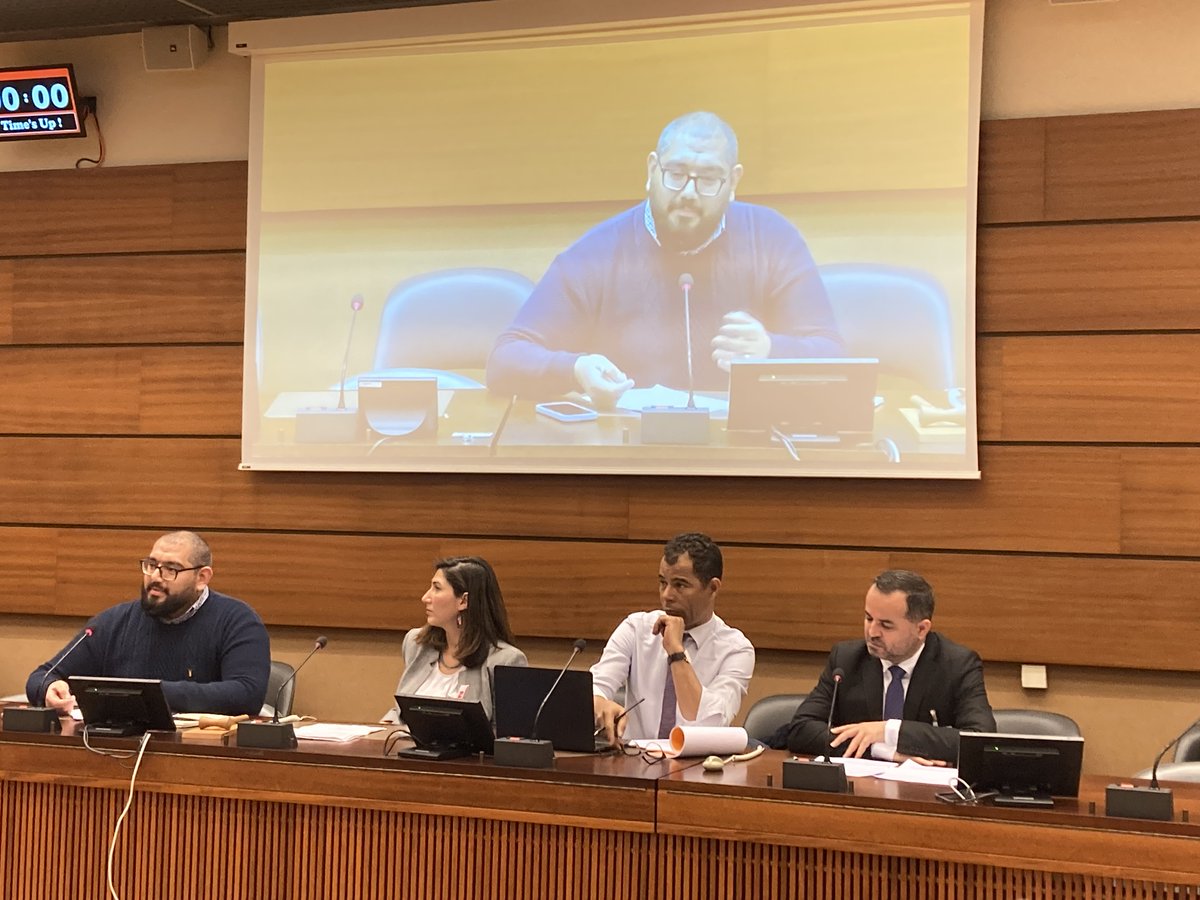 Happening now a side event to the #UNHRC55 launching a report titled “Refoulement of Syrian Refugees from Lebanon and Turkey” Speaking at the event are Omar Hammady, Bassam AlAhmad, and Kinan Diab, and is moderated by Rand Sukhaita.
#الإعادة_القسرية. #حقوق_الإنسان #Syria #UNHRC55
