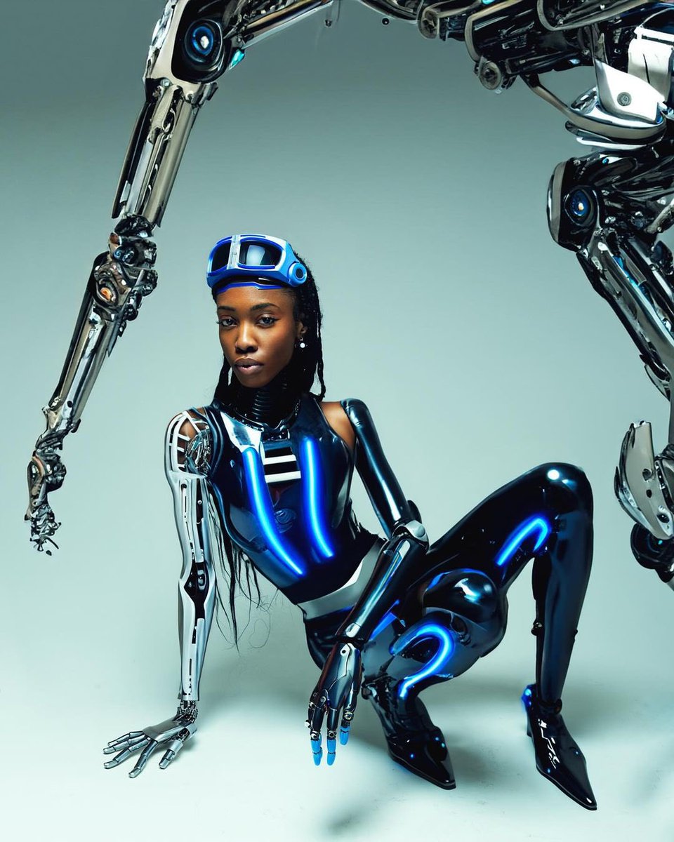 The Bionic Era Photography & Digital Wardrobe by David Jaelin ( inspired by the anime Neon Genesis Evangelion ) Muse: @anaplacide #debonairafrik #editorial #photography #highfashion #fashionphotography