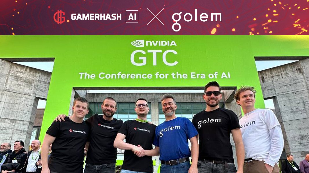 Today we are at @NVIDIAGTC with a very special partner to make an important announcement! Golem Network and @GamerHashCom are teaming up to provide GPU resources to the AI industry! 🤝🚀 In addition to leveraging Golem Network GPU providers, Golem is now expanding its reach by…