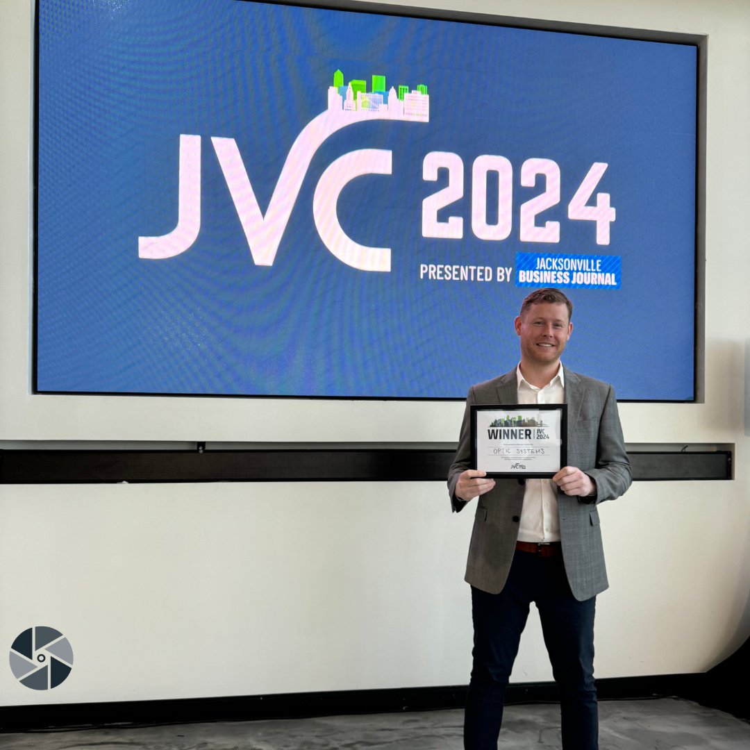 optic_systems's tweet photo. Exciting news! Optic Systems, led by our Founder &amp; CEO Wesley, won big at the 2024 Jacksonville Venture Competition, taking home two awards: Winner of the JVC and the 'Building the Future Award.' 🏆 #OpticSystems #JVCWinner #BuildingTheFuture #Innovation

https://t.co/4m5ai48Kr8 https://t.co/mClgslCkD2