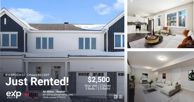 🔥𝐉𝐔𝐒𝐓 𝐑𝐄𝐍𝐓𝐄𝐃
𝟒𝟏𝟔 𝐄𝐏𝐎𝐂𝐇 𝐒𝐓, 𝐎𝐭𝐭𝐚𝐰𝐚 𝐊𝟐𝐉 𝟔𝐗𝟓
Congratulations to my clients! Enjoy the convenience of being close to the park &amp; Stonehaven Golf Course. 
Attention Tenants🚨Looking to rent? Contact me 613.266.6532
#ottawarealestate
#ottawa