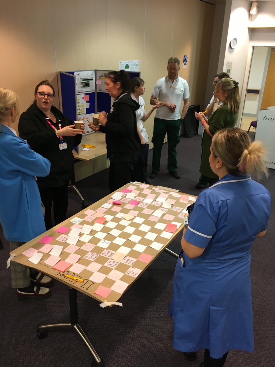 The Whole System Flow, Rapid Improvement Event has got off to a great start this week. Our checkerboard of ideas is buzzing with suggestions and creative thinking toward our goal of improving flow in the hospital. #Discharge #ImprovingTogether #PatientFlow