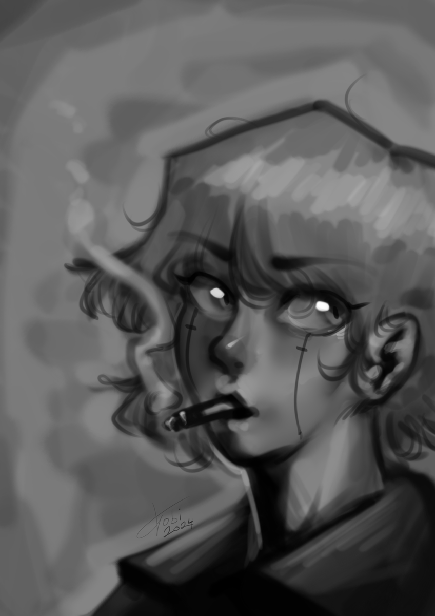 RealFobi's tweet image. Work doodle. her name is Evelyne.