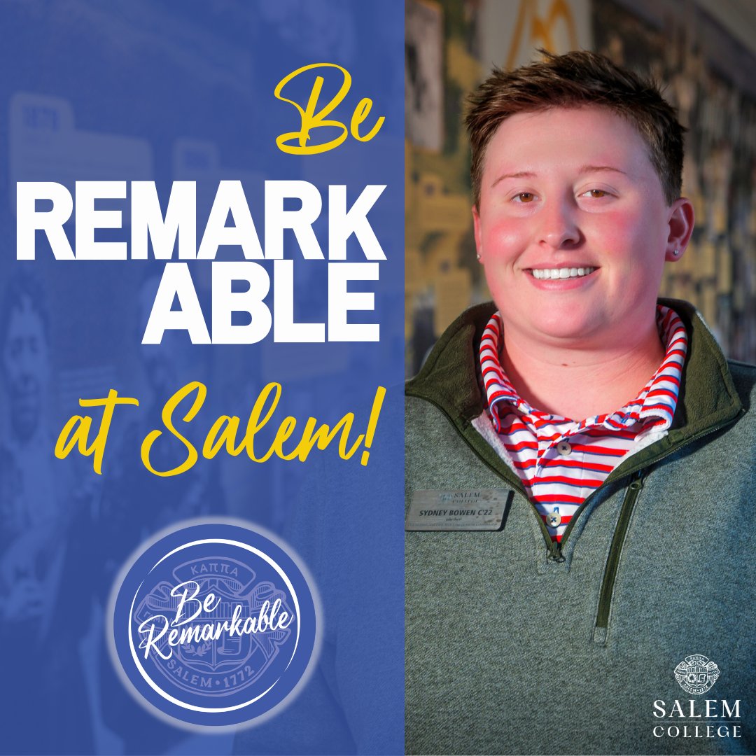 Sydney is Salem College's orientation and first-year engagement coordinator! A Salem alum herself, Sydney ensures smooth transitions for first-year students, drawing from her own empowering experience. 𝗥𝗲𝗮𝗱 𝗵𝗲𝗿 𝗳𝘂𝗹𝗹 𝘀𝘁𝗼𝗿𝘆: Salem.edu/Be-Remarkable