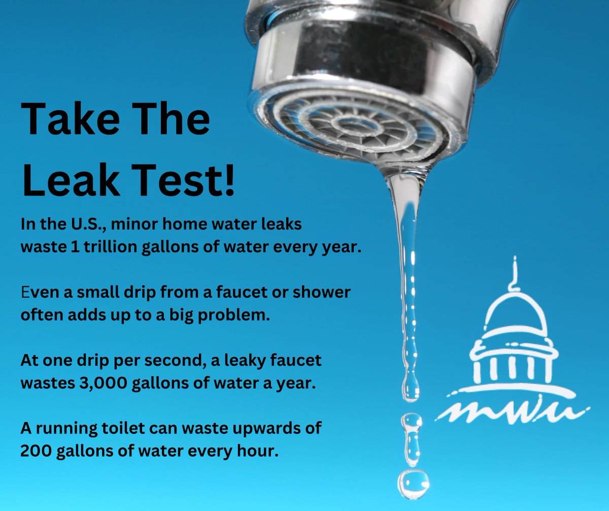 It's National Fix A Leak Week! cityofmadison.com/water/sustaina… 💧 Watch Your Bill & Track Your Water Use Online 💧 Check for Leaks in Your Toilet **Stop by the Madison Water Utility Office on Olin Drive to Pick Up Your FREE Leak Detector Dye Tablets!!**