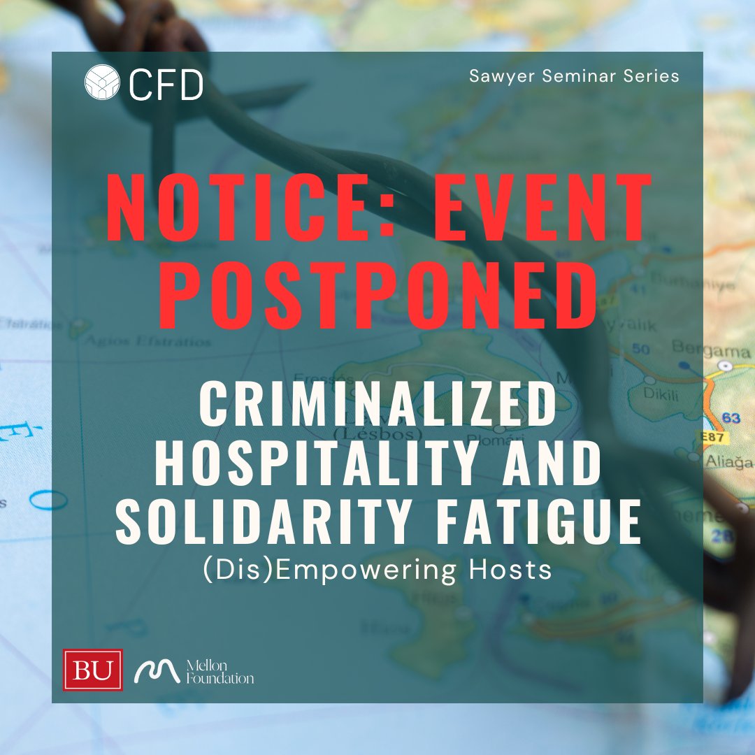 We regret to inform you that Thursday’s Sawyer Seminar has been postponed due to a family emergency. We apologize for the short notice. We are hoping to reschedule the event for fall of 2024, and will update you when we have a firm date. Thank you for your understanding.