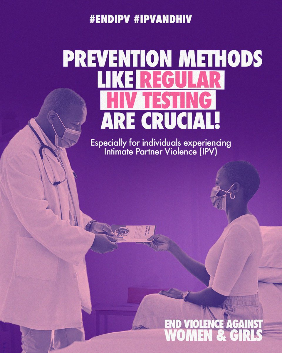 Let's prioritize health and safety for all by promoting HIV testing, access to prevention methods, and support services for survivors of IPV. #EndIPV #EndHIV #HealthForAll 🔴Let's prioritize health and safety for all. #EndIPV #IPVandHIV