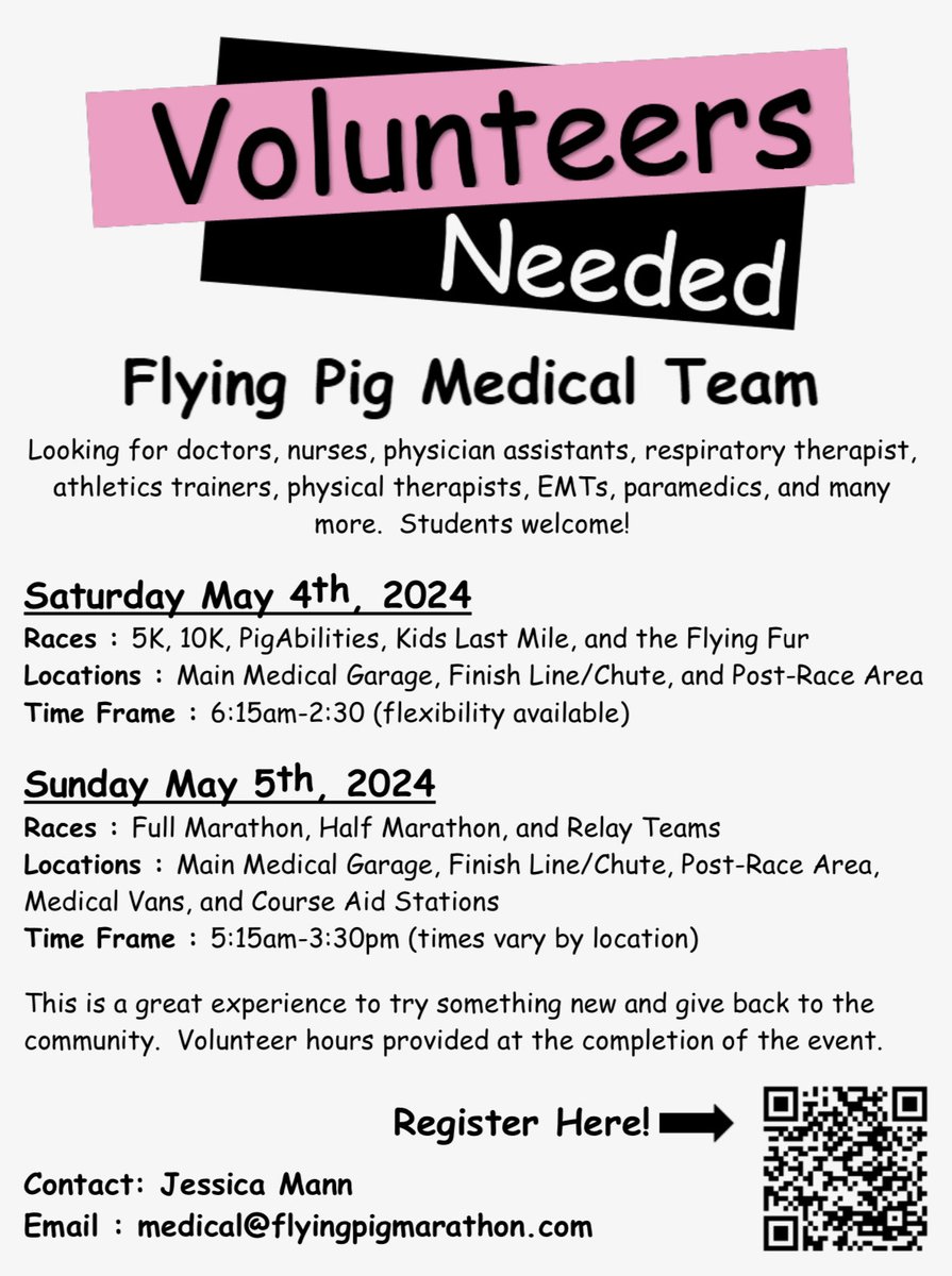 On this #TakeActionTuesday we have sign ups for the the Flying Pig Marathon.  🐖 🪽🏃‍♂️‍➡️🏃‍♀️‍➡️🏃‍➡️
Our amazing GCATA Treasurer Jessica Mann
is incharge of all volunteers.   So if you have any questions, please send her way.  
#GCATA #CincyATC #NATM #natm2024