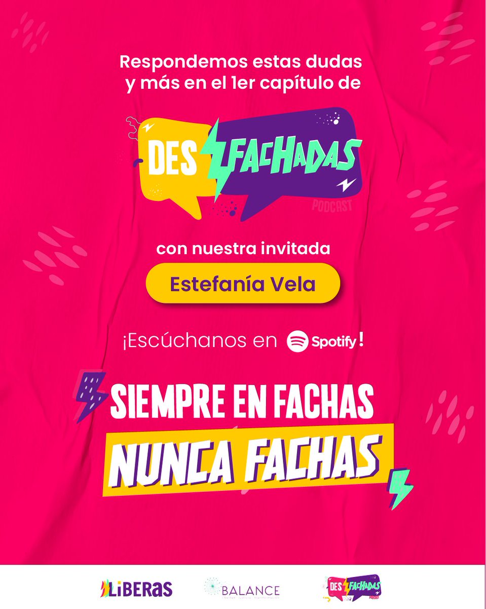 ⚡BIENVENIDXS A #DesfachadasPodcast⚡

En este capítulo nos ponemos nuestras mejores fachas para hablar con Estefanía Vela de <a href="/intersectaorg/">Intersecta</a>, cuestionando el punitivismo y su efectividad al atender la violencia de género.🧐

💜Ya disponible en👉 spoti.fi/49TvbFa