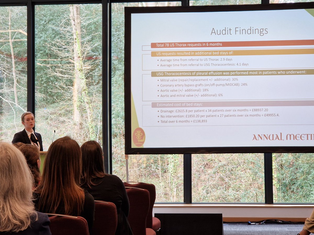 Katie Shiner lead ANP at Harefield Hospital presenting the benefits of ANPs doing ultrasounds to improve patients length of stay whilst in Harefield Hospital <a href="/RBandH/">Royal Brompton and Harefield</a> <a href="/SCTSUK/">SCTS UK</a>