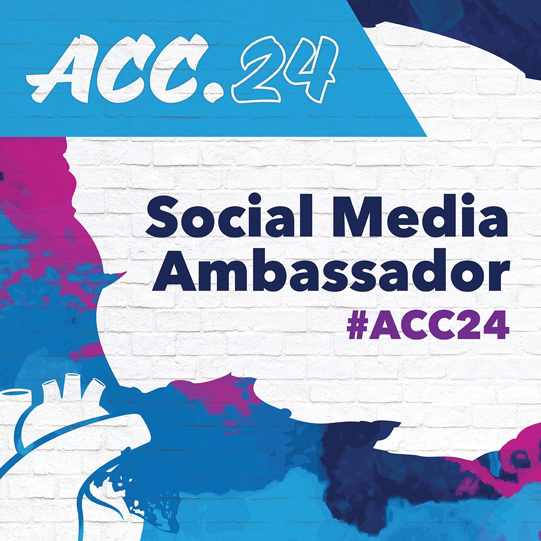 I’m thrilled to be a #DEI & #ACCEP Social Media Ambassador for #ACC24!

🚨Only 2 1/2 weeks until #ACC24‼️‼️

⁉️ Will you be joining us in Atlanta for #ACC24? 

⬆️ Follow me to get updates from  #ACCEP #ACCHFT sessions! @ACCinTouch 

#Cardiology #CardioTwitter #CardioX #EPeeps…