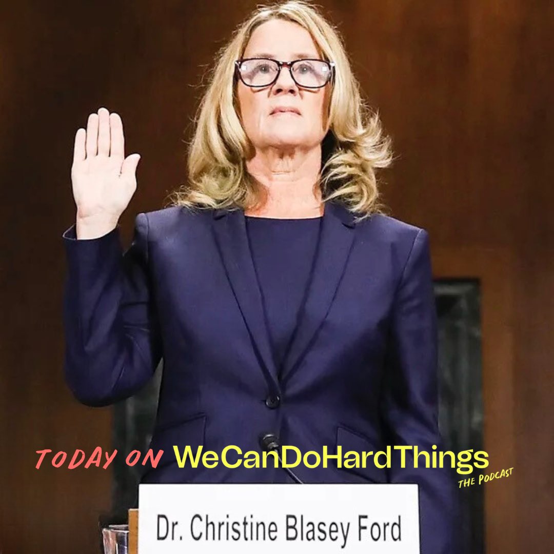 We all remember when we held our breath as Dr. Christine Blasey Ford raised her right hand and spoke her truth in the Kavanaugh hearings. Today on WCDHT, she takes us back to that moment—what led to it and what followed. apple.co/4coajHG or wherever you get your podcasts