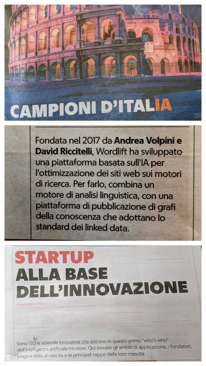 🤩 <a href="/wordliftit/">WordLift</a> named a top AI startup in Italy 🇮🇹 by <a href="/repubblica/">Repubblica</a>!