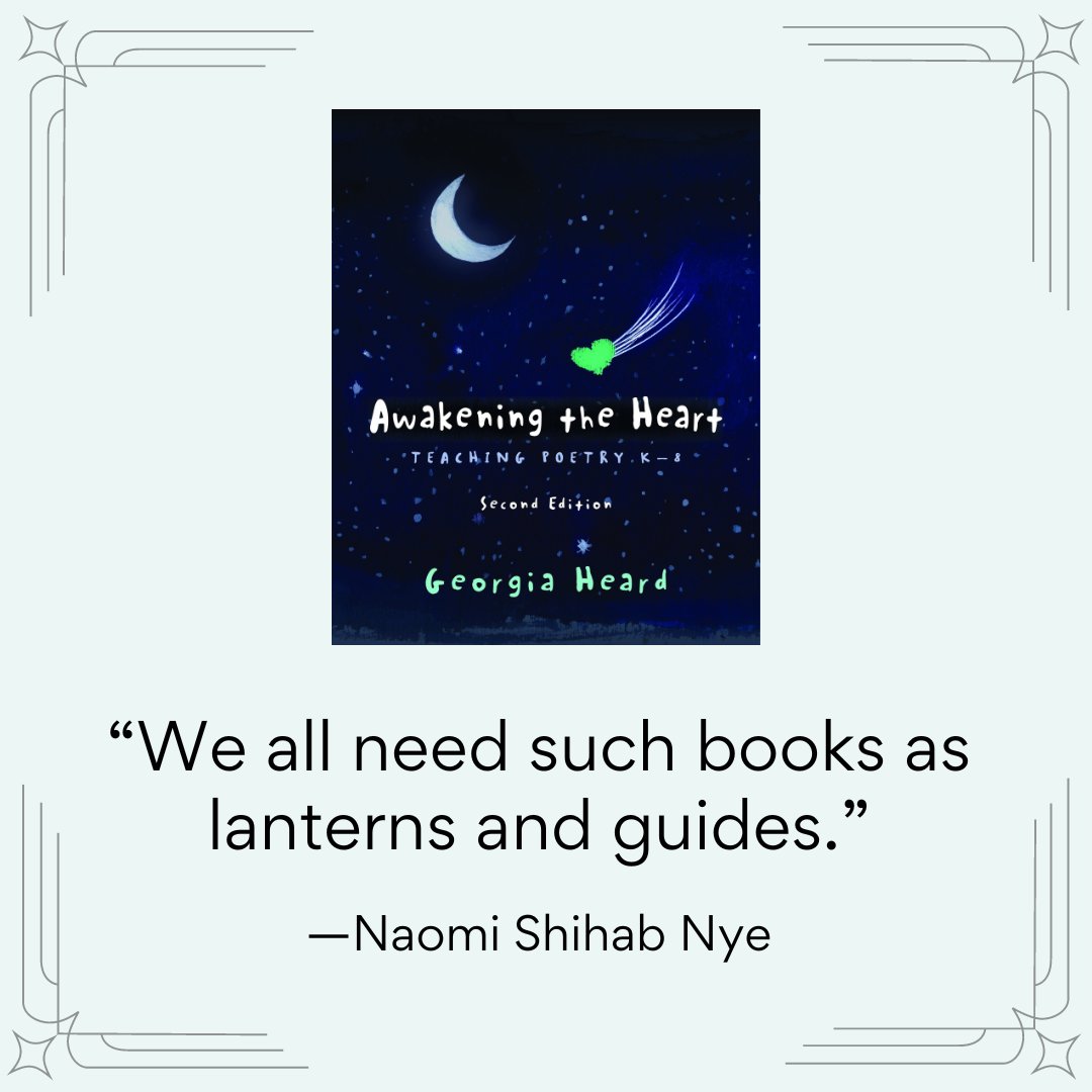 I’m excited to share that the newly updated 2nd edition of my book Awakening the Heart is available everywhere today! ❤️ Inspired by a decade of working with children and teaching poetry in the classroom. Get your copy today! Click here: georgiaheard.com/ath @heinemannpub