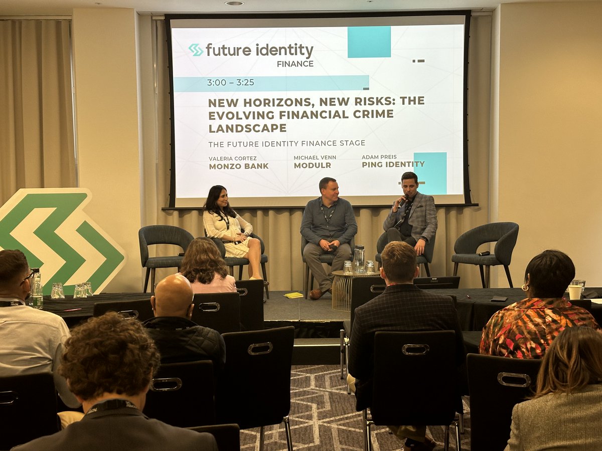 TheFutureofID's tweet photo. 🚀 Wrapping up with a Fireside Chat: "New Horizons, New Risks." 

Rockstar speakers from @monzo, @ModulrFinance and @pingidentity share insights on navigating the evolving financial crime landscape.

#FIDFinance #FutureIdenity https://t.co/6dvXfKnoIR