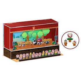 MarioRPGMerch's tweet photo. One of the preorder bonuses for the Paper Mario TTYD Remake in Europe is a diorama of the battle stage. It includes Mario, Goombella, a Koopa Troopa, Chain Chomp, Goomba, Bob-omb, Spiked Goomba, Piranha Plant, Spiny, and Lord Crump. https://t.co/sq6Of8yTDq