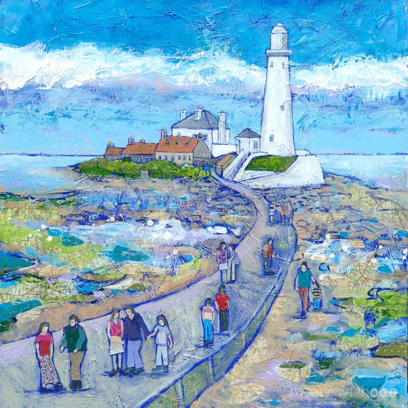 Today I’ll be showing another one of my prints, ‘Tides out at St. Mary’s’. 

This print captures the excitement of a low tide at St. Mary’s Island and makes an excellent memento for anyone who visits Whitley Bay or lives by the coast.

#WhitleyBay #StMarysIsland #WomensArt #art