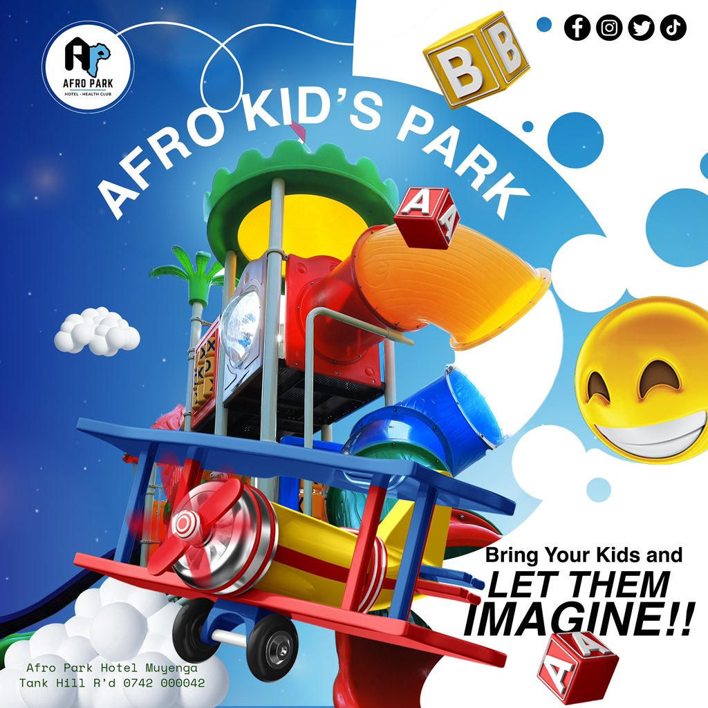 'Let your little ones explore and play at Afro Park Hotel's Afro Kids Park playground! Designed for endless fun and adventure, it's the perfect place for children to let their imaginations soar. 🌟👧🧒 #AfroKidsPark #PlaygroundFun #AfroParkHotel'