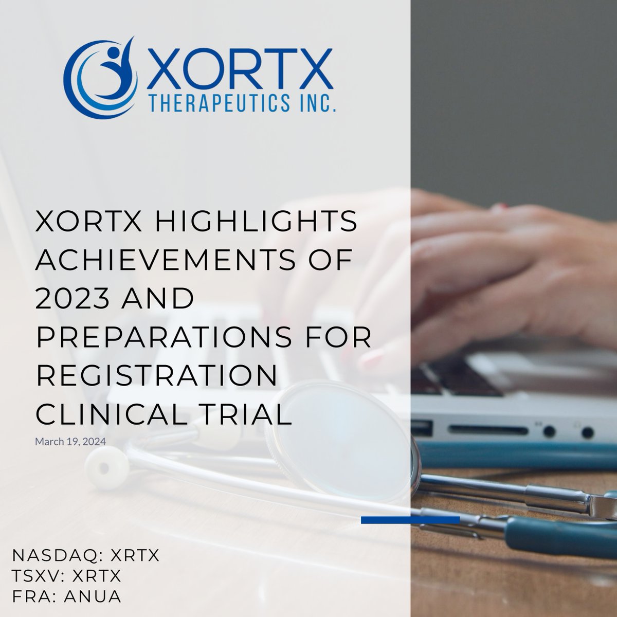 XORTX Highlights Achievements of 2023 and Preparations for Registration Clinical Trial

In 2023, substantial progress was made in clinical, technological and regulatory fronts, laying groundwork for 2024 goals. Highlights include US Orphan Drug Designation for XRx-008 in