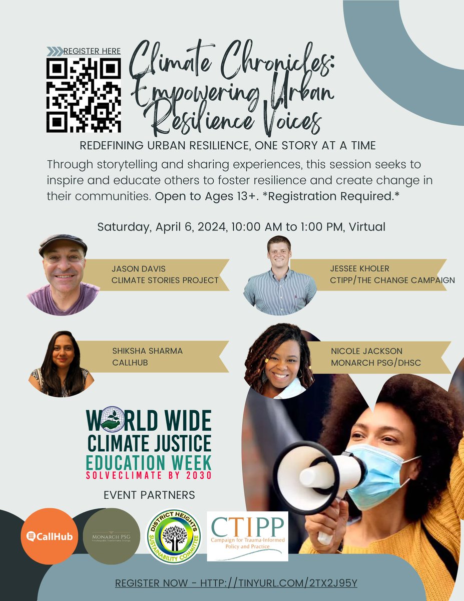 Celebrate Worldwide Climate Justice Education Week! Register here - tinyurl.com/2tx2j95y