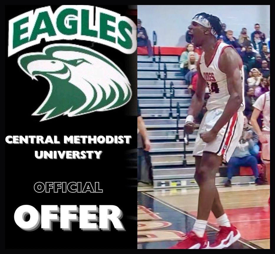 After a great conversation with @Badamsball2133 I have recieved an OFFER from Central Methodist University @cmueaglesMBB. I am grateful and thankful for the opportunity. @PrepHoopsMO @RL_Hoops @NXTPROHoopsMO @FZSHoops @stlprepsports1 @STLhssports @NAIA @AScholarsBrand