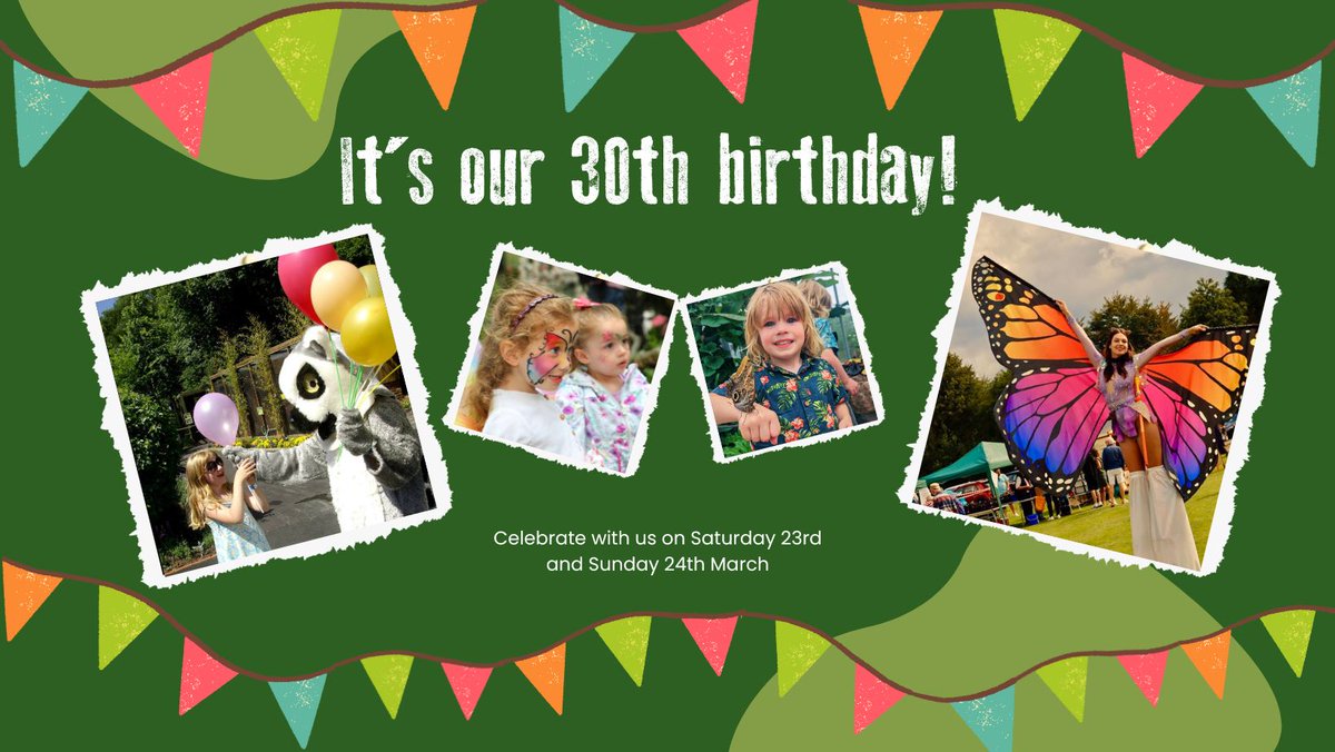 Join in our 30th Birthday celebrations this weekend! We've Butterfly Stiltwalkers, Giant Bubbles, Animal Antics Show and much more! Find out more and book your tickets! butterflyhouse.co.uk/whats-on/event…