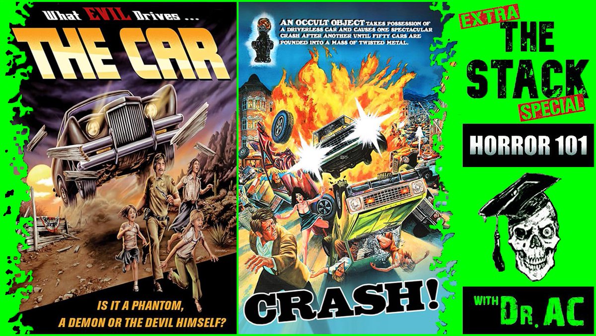 I'm discussing the 'Hell on Wheels' double feature from 1977, The Car and Crash!, with my friends Aaron Christensen and Gert Verbeeck, both contributors to my horror movie reference guides. Listen here 🎙️ youtube.com/watch?v=yfYu4p… #HorrorFamily #HorrorMovies #HorrorCommunity