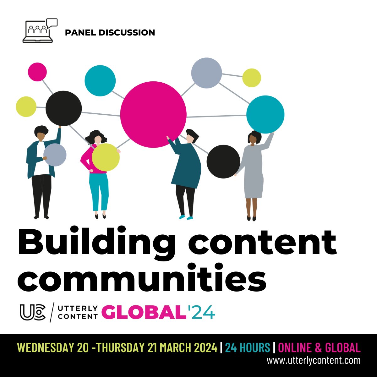 utterlycontent's tweet image. There's no I in content.
Content professionals are better together: happier, wiser, stronger. 🙌🏾
Learn the benefits of building a content community, either online or offline, in our Utterly Content panel discussion.
Tickets still available: bit.ly/3IlGwSc
#Content