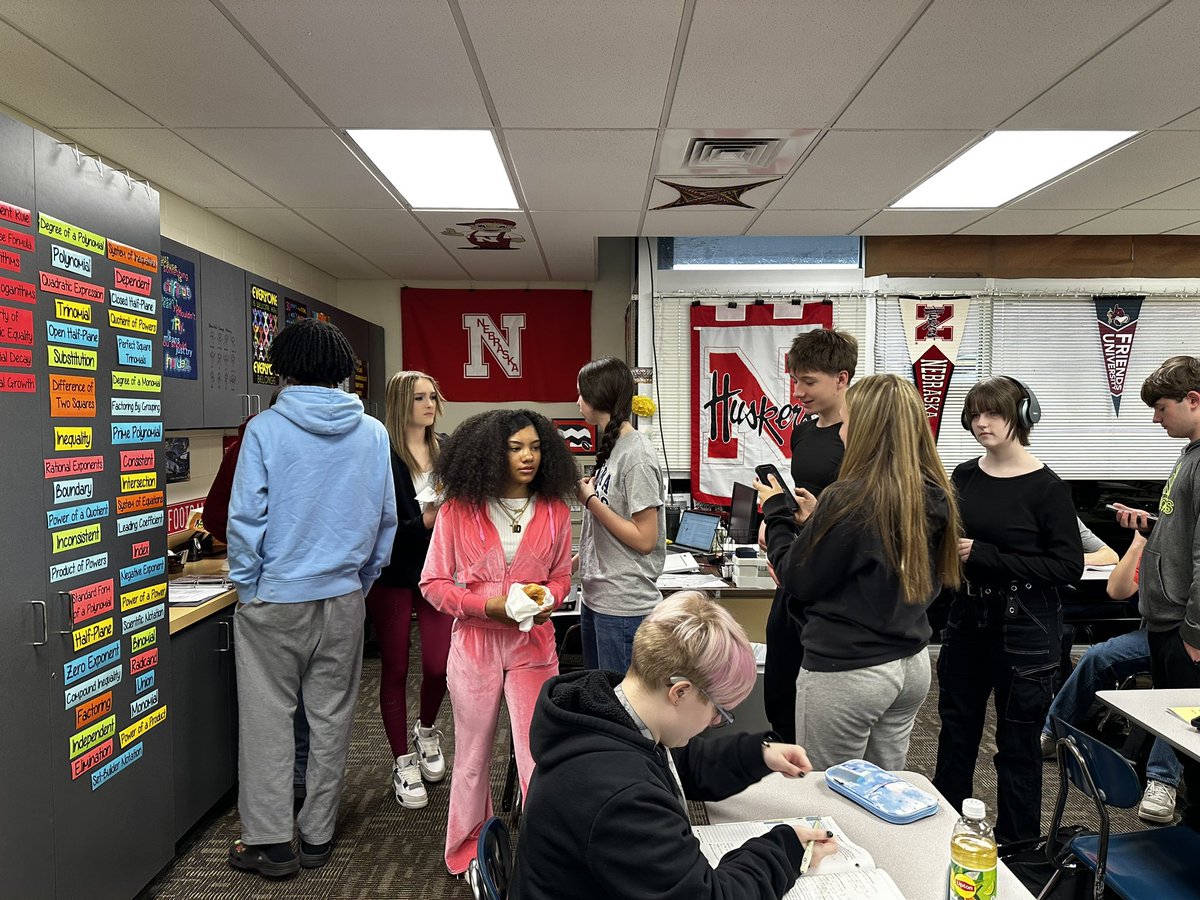kbutherus's tweet photo. I treated my Freshman Algebra 1 class to donuts this morning since they had the best improvement of all Freshman math classes at CHS on their math FastBridge Assessment!  Yummy!  Very proud of them!! https://t.co/jKzuoa3QLk