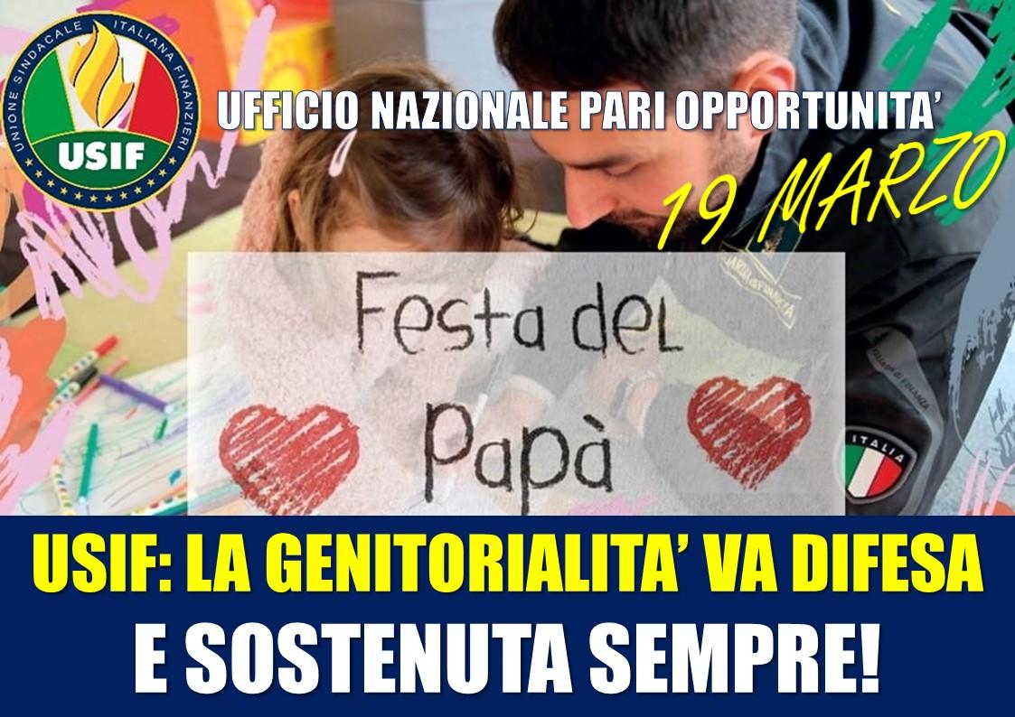 #19MARZO: #FESTADELPAPÀ

Auguri a tutti i papà
Certo.
Ma la genitorialità va difesa e sostenuta sempre.
Per tutte le mamme e per tutti i papà. 
Anche quelli in #divisa.
Il #governo intervenga in materia.