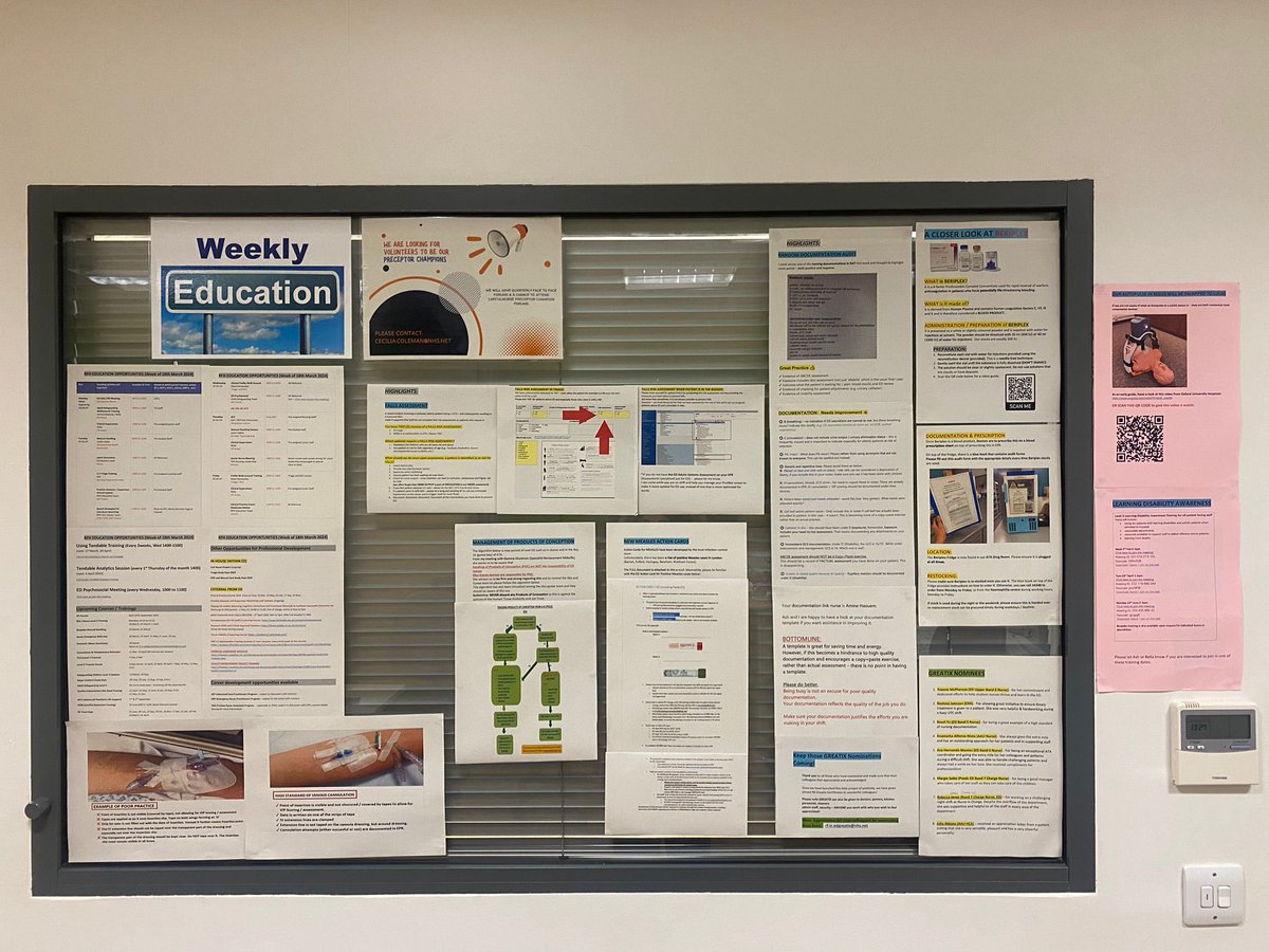 Proud of my ED Educators 👨‍🏫 👩‍🏫 🧑‍🏫 . Every week fresh themes and topics with a variety of topics covered throughout the week. Thank you 🤩 to my superstars Bella and Ash. #educacion #nursing
