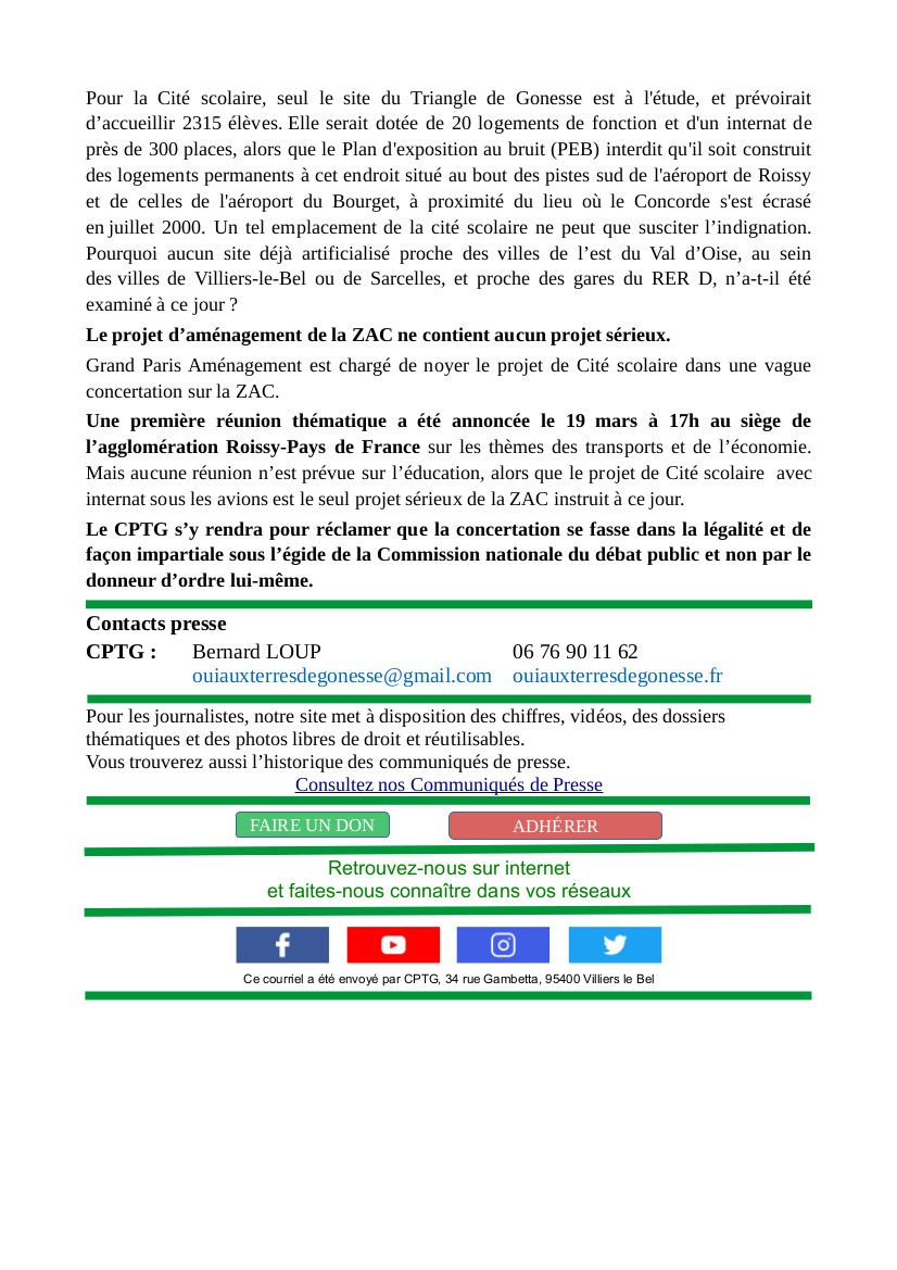 CPTGonesse's tweet photo. Qui peut souhaiter un collège éloigné des élèves, un internat et des lycées à 500m du pt de crash du #Concorde?
Alors qu'aucun investisseur privé ne postule sur la #ZIAC du Triangle de #Gonesse, Grand Paris Aménagement lance une concertation par des ateliers mobilité et emploi. https://t.co/nGKq0O6BHB