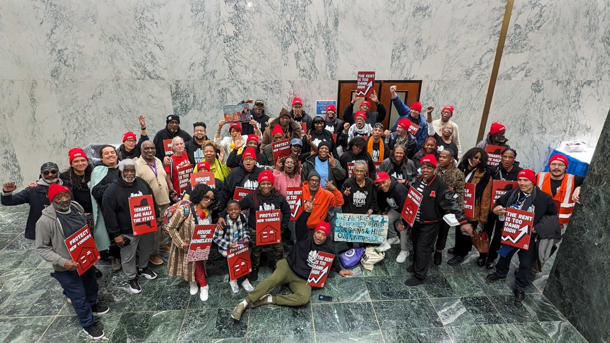 Rent is too damn high, and evictions are rising. VOCAL-NY crew in Albany with @housing4allNY today to say we need change NOW! #HAVP #GoodCause