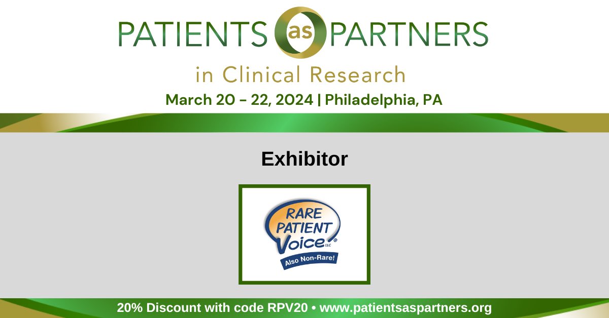 RPV will be at PAP in Philly! Visit the @rarepatientvoic booth and enter to win a $100 Amazon gift card!