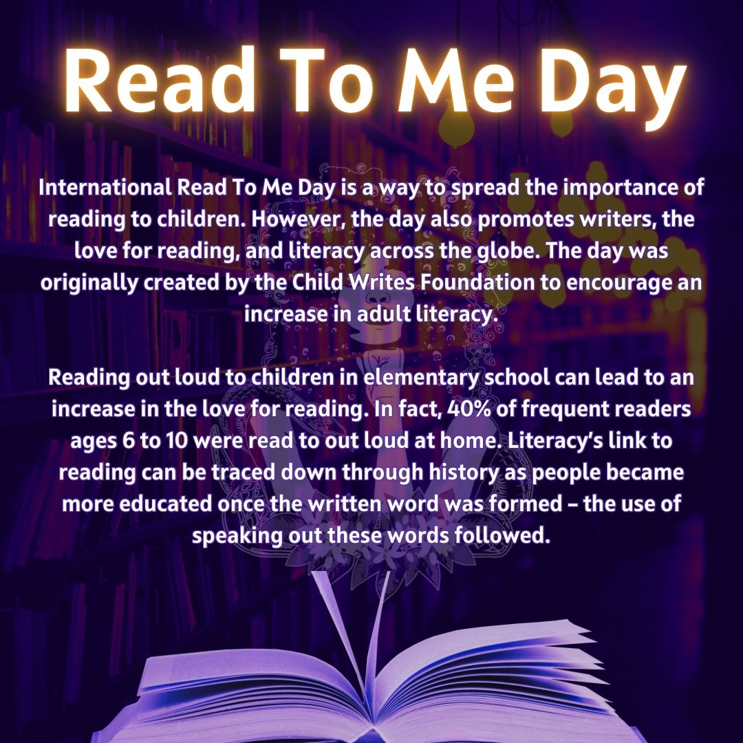Today is national Read to Me Day. 📖

What is your favorite book? Who is your favorite author?

#ReadToMeDay #readingforpleasure #literacy #freedomtoread