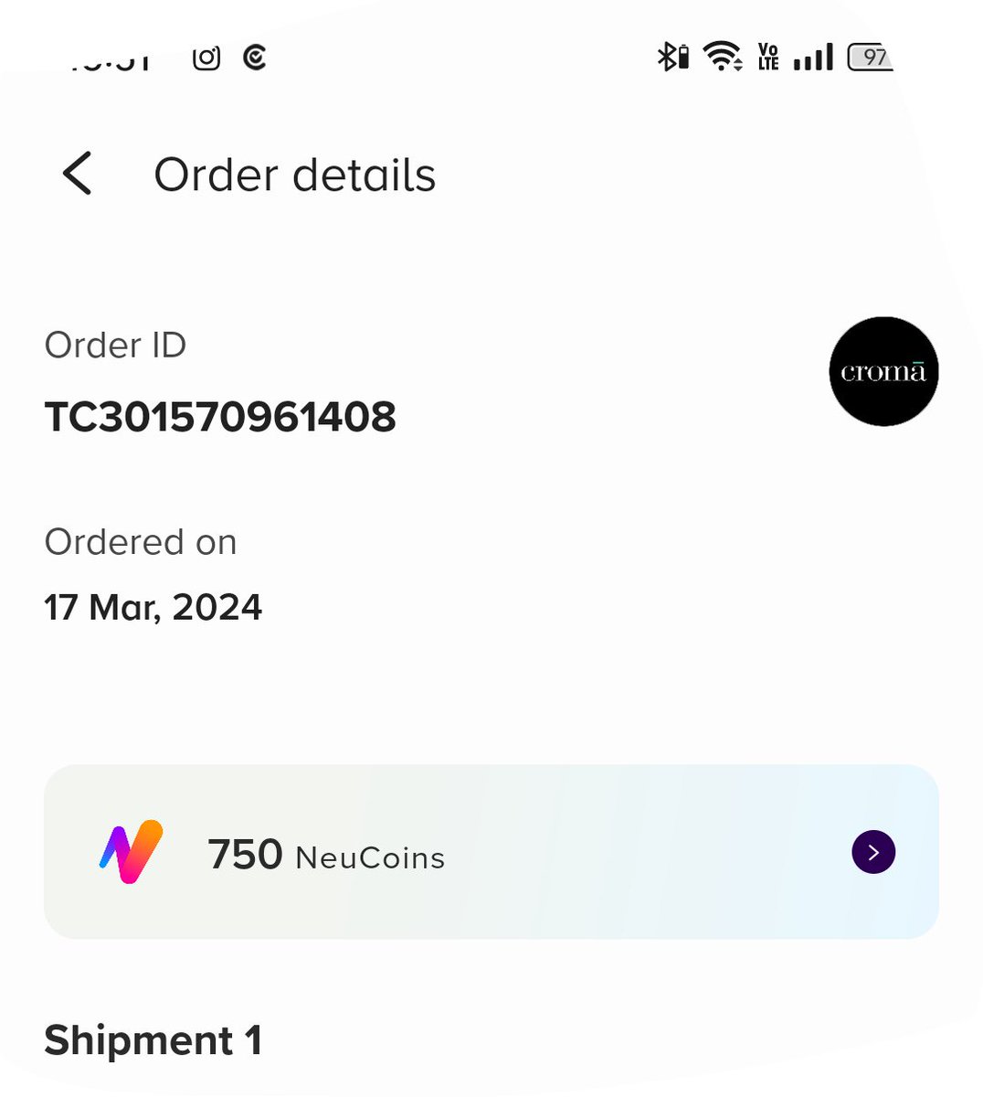 hiteshkumar05's tweet photo. @cromaretail When will you really planning to deliver this https://t.co/mQ3wXLF50f supposed to deliver on 17th March 24. https://t.co/nX6YKRDlVn