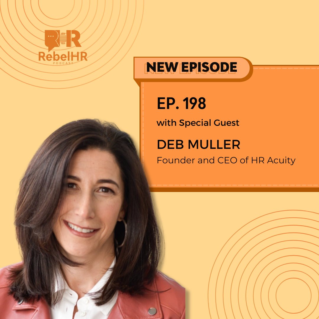 In this week's podcast, tune in as we unlock the secrets to navigating the complexities of employee relations with Deb Muller, the trailblazing founder and CEO of HR Acuity. Deb joins us with her wealth of experience in marrying HR expertise and technology. 

#RebelHR #leadership