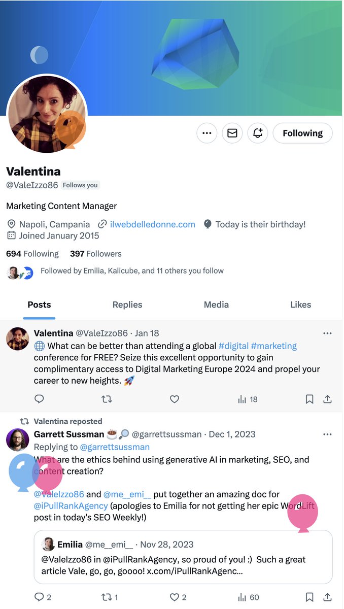 I heard it's your birthday!!! <a href="/ValeIzzo86/">Valentina</a> Auguri for a fabulous day (what's left of it) week, year!! 🎂🥳🪇🎉