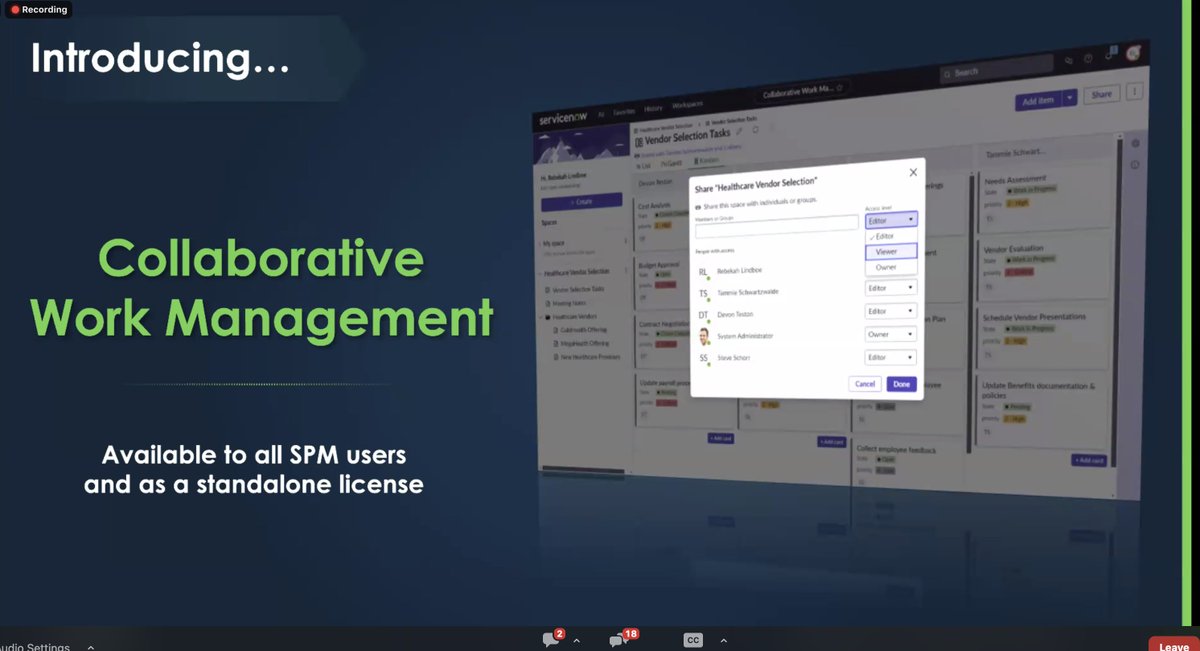 dhinchcliffe's tweet image. Now adding #workcoordination/#cwm, @ServiceNow's #SPM makes actual execution of strategic plans native right within the platform.

I'll be evaluating this new capability in my upcoming work coordination ShortList.

#digitaltransformation #cio #collaboration
