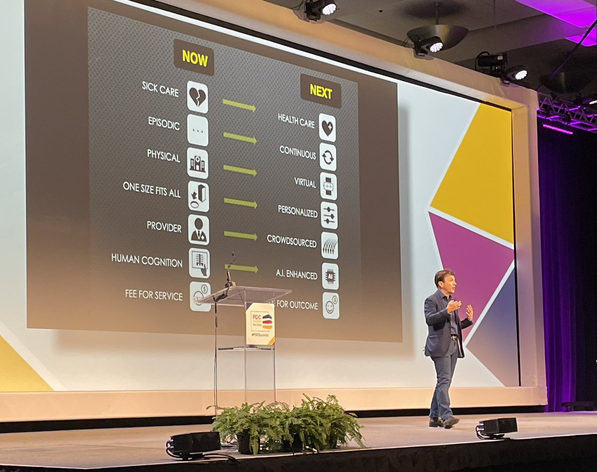 hfmmagazine's tweet photo. Health care futurist and physician-scientist Daniel Kraft discusses the future of health care and how technology will help us get there. #PDCSummit #HealthTech https://t.co/Y7mBSCINSt