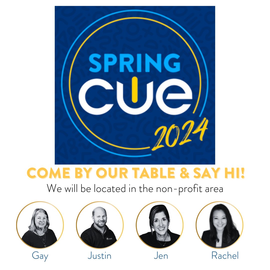 We hope to see you at Spring CUE! We are excited to be part of the #CUEmmunity this year (Thur-Sat). Stop by and say hi :) #KCItogether