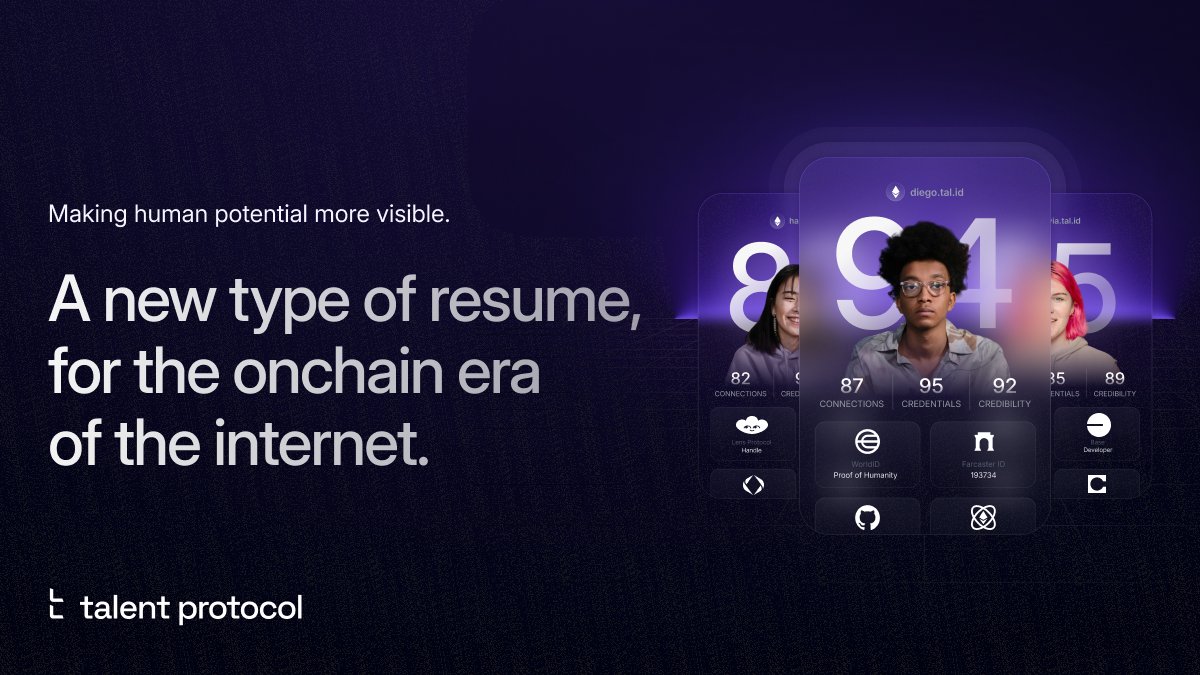 We’re excited to announce the launch of Talent Protocol V2 💫 A new type of resume, for the onchain era of the internet. Let’s get into it 👇🏻